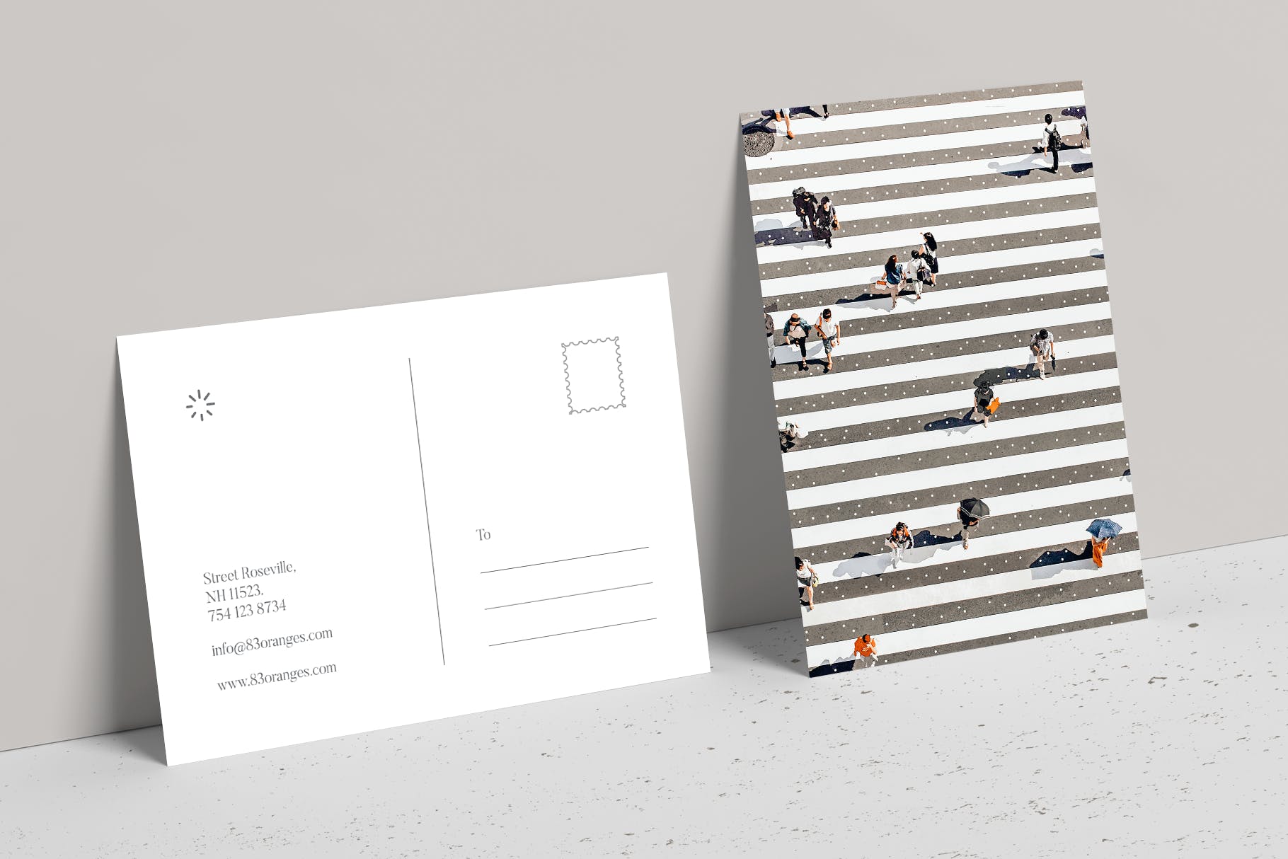 雨中行人水彩艺术办公文具设计套装 Rain Crossing Art & Stationary Kit插图(1)