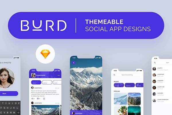 素材库下午茶：一套新鲜的有创意的社交 APP UI KIT 模板套装下载 [Sketch]