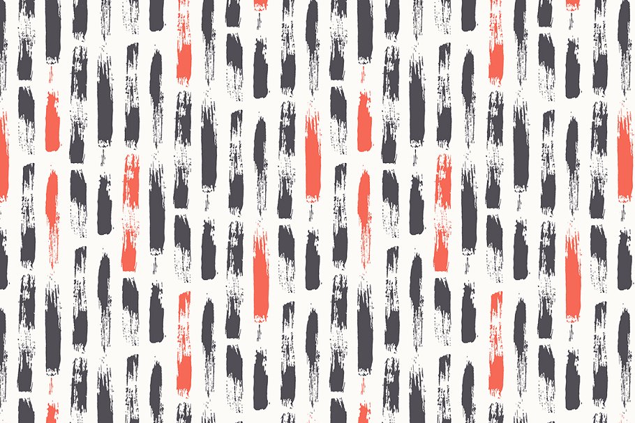 画笔笔刷图案无缝背景纹理v2 Brush Strokes Seamless Set 2插图(2)