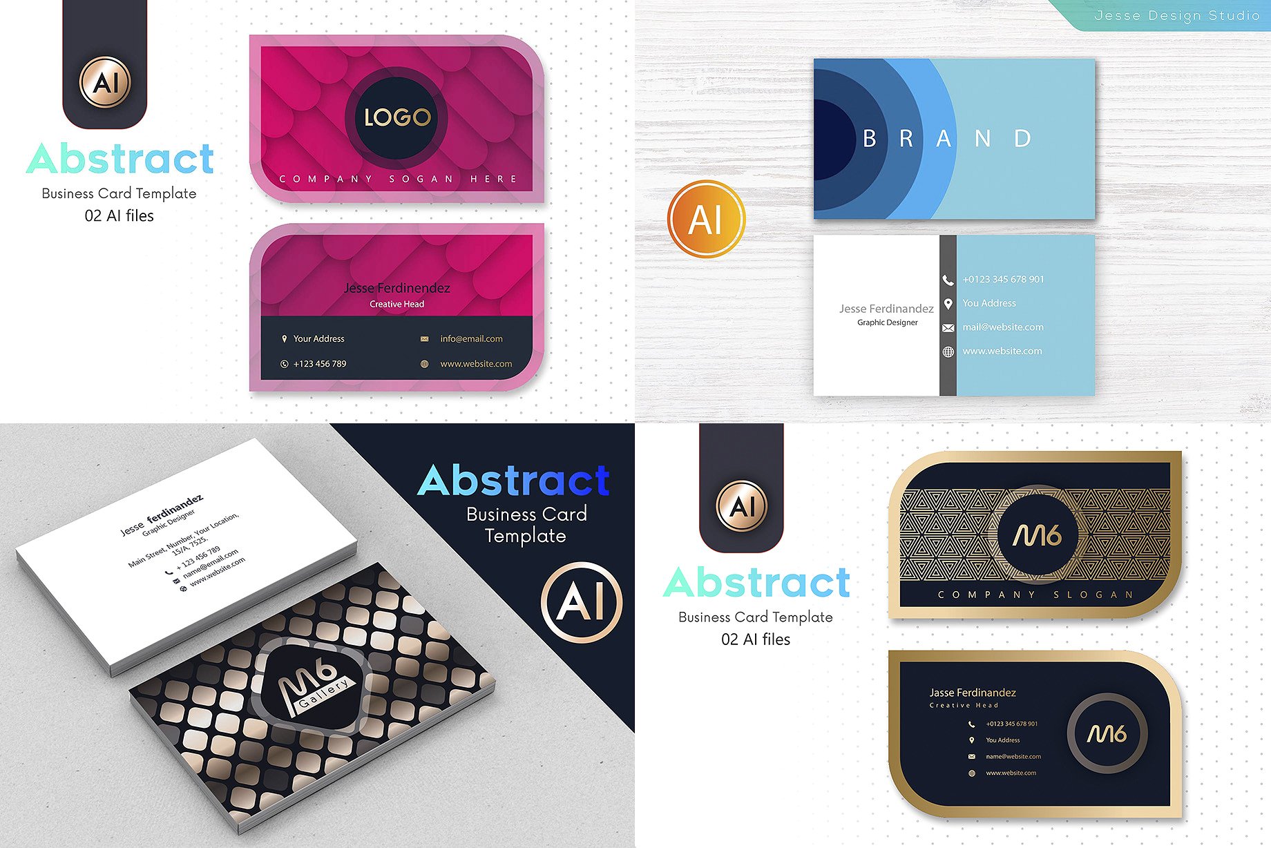 125个高品质的PSD和AI名片设计模板插图