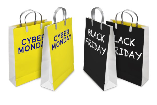 网络星期一&amp;黑色星期五促销日购物袋设计样机02 Business days mockup_02