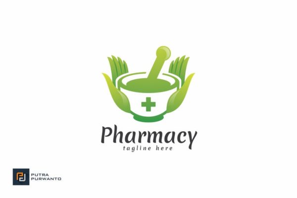 药房商标品牌Logo设计素材库精选模板 Pharmacy – Logo Template