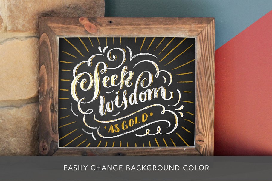 西式壁炉画框样机木板 8×10 Rustic Hearthside Frame Mockup插图(2)