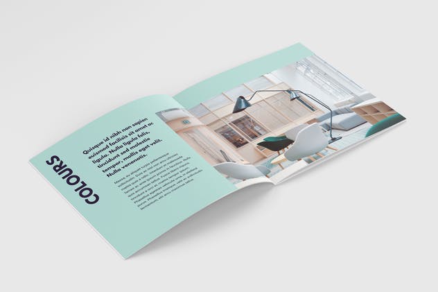 方形杂志画册设计AI模板 Square Magazine or Brochure Template插图(4)