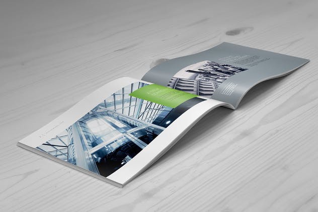 宣传画册设计样机模板 Landscape Brochure Mock-Up Set插图(3)