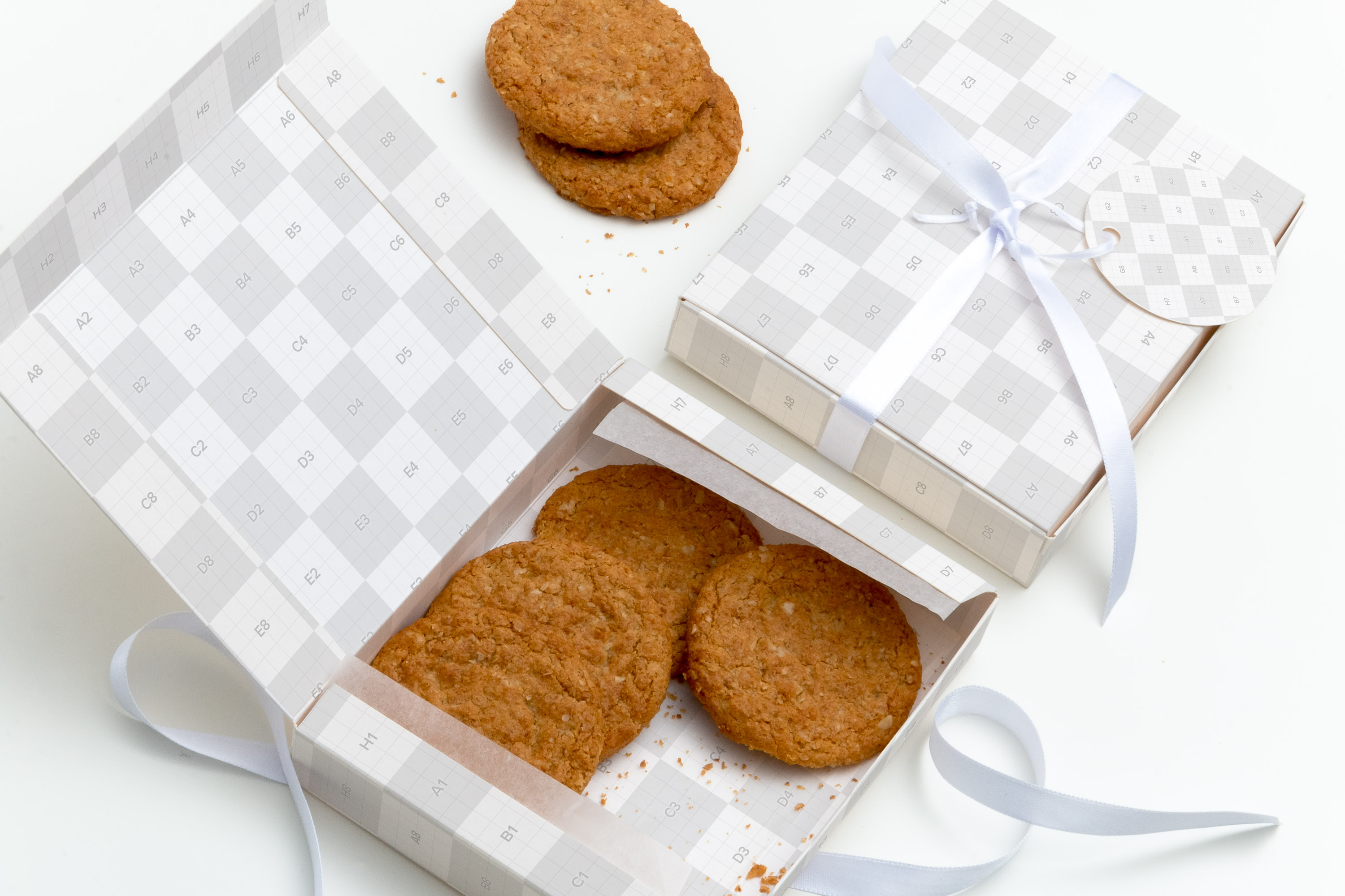 甜品烘焙包装盒设计图预览样机03 Sweet Box Mockup 03插图(2)