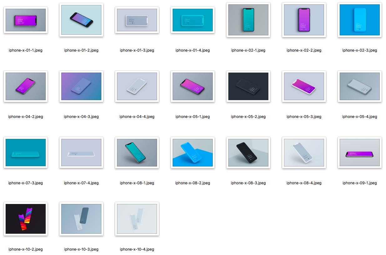 超级主流桌面&移动设备样机系列：iPhone X 智能手机样机&场景 [兼容PS,Sketch;共4.76GB]插图(10)