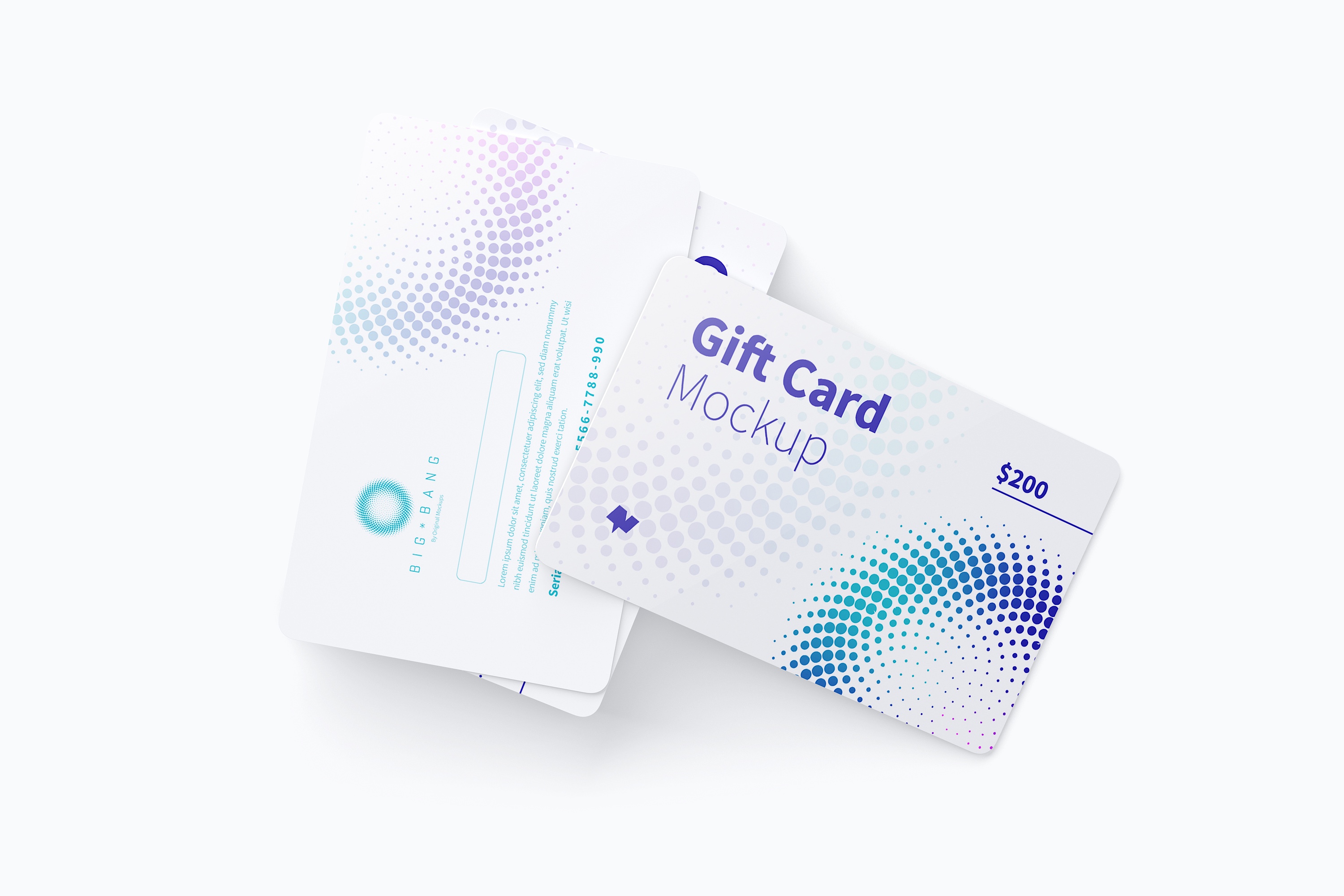 会员礼品积分卡外观设计效果图样机03 Gift Card Mockup 03插图