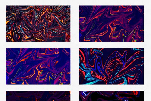 24种混合多彩油漆肌理纹理素材 24 Liquify Textures插图(2)