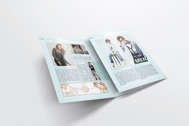 A4三折页时尚服装宣传册样机 A4 Trifold Brochure Mockups插图(4)