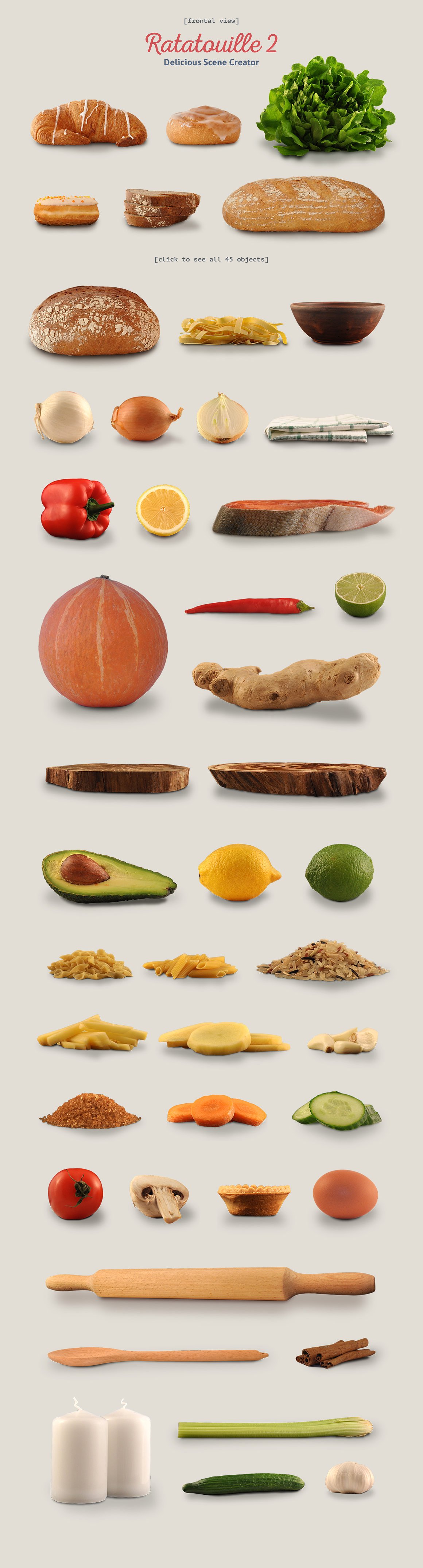 美食场景创造机 Ratatouille 2（一大波高清逼真食材、工具素材）插图(15)