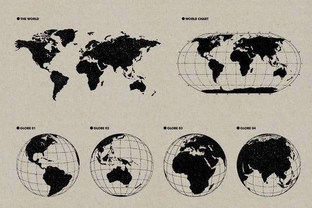 30+款地图图形矢量印章纹理 Country Stamps插图(6)