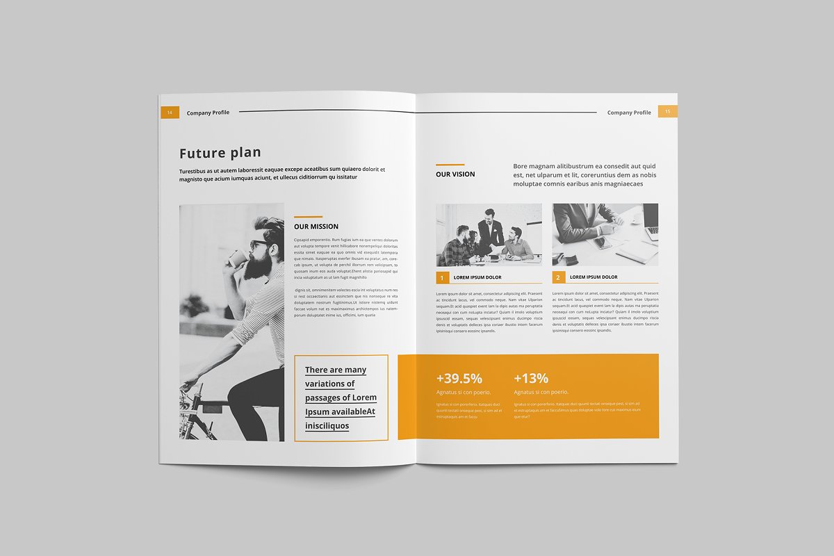 时尚高效企业简介/介绍宣传册模板插图(7)