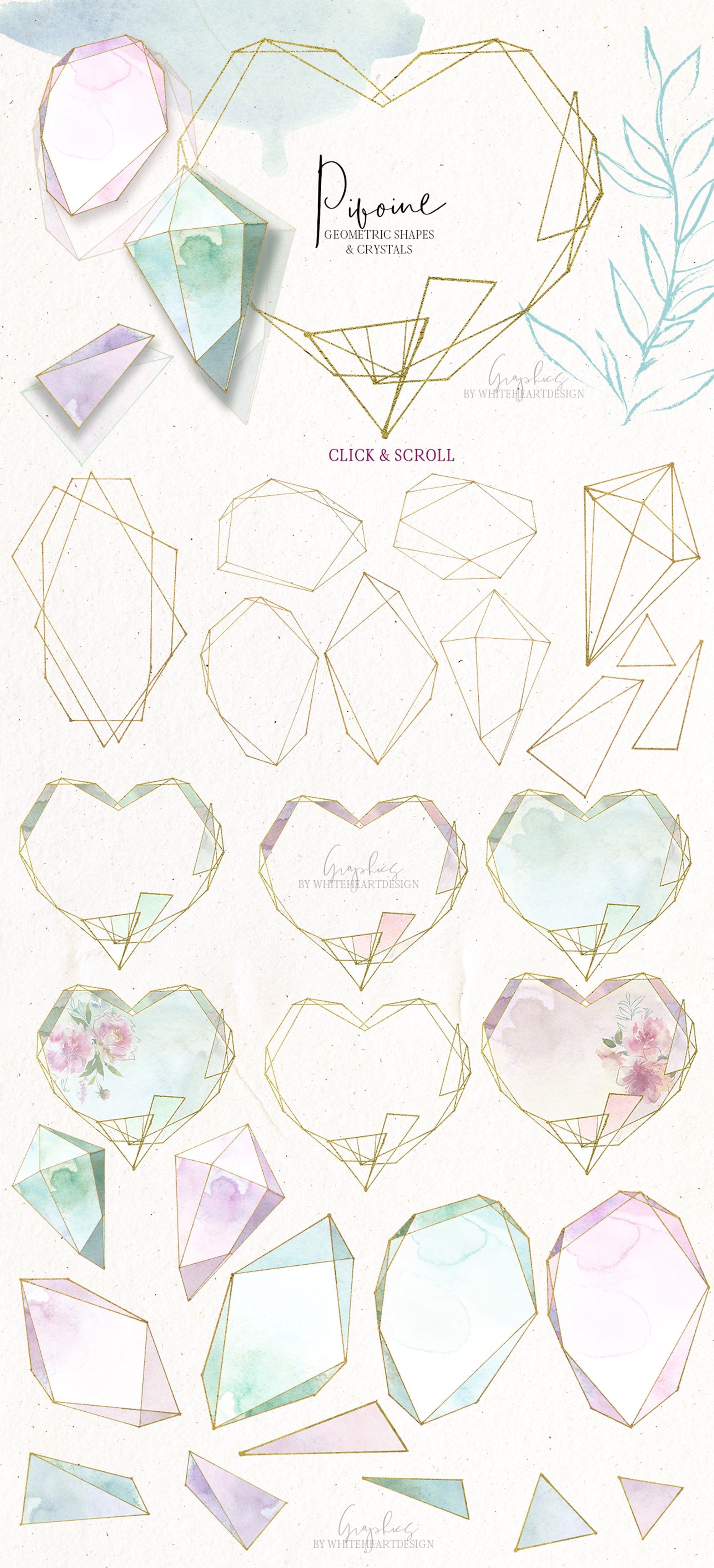 水彩画设计工具包[3.18GB] Pivoine – Watercolor Design Kit插图(17)