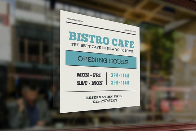 报纸设计风格西餐菜单模板套装 Newspaper Style Menu Package插图(6)