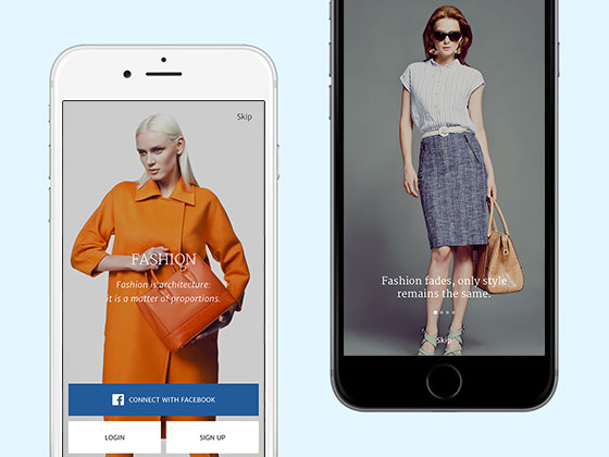 时尚类应用引导页素材之家精选sketch素材