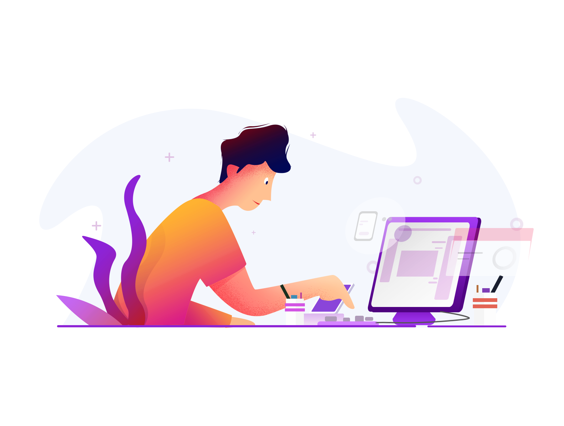 素材库下午茶：多彩的人物角色插画合集[PSD]插图(2)