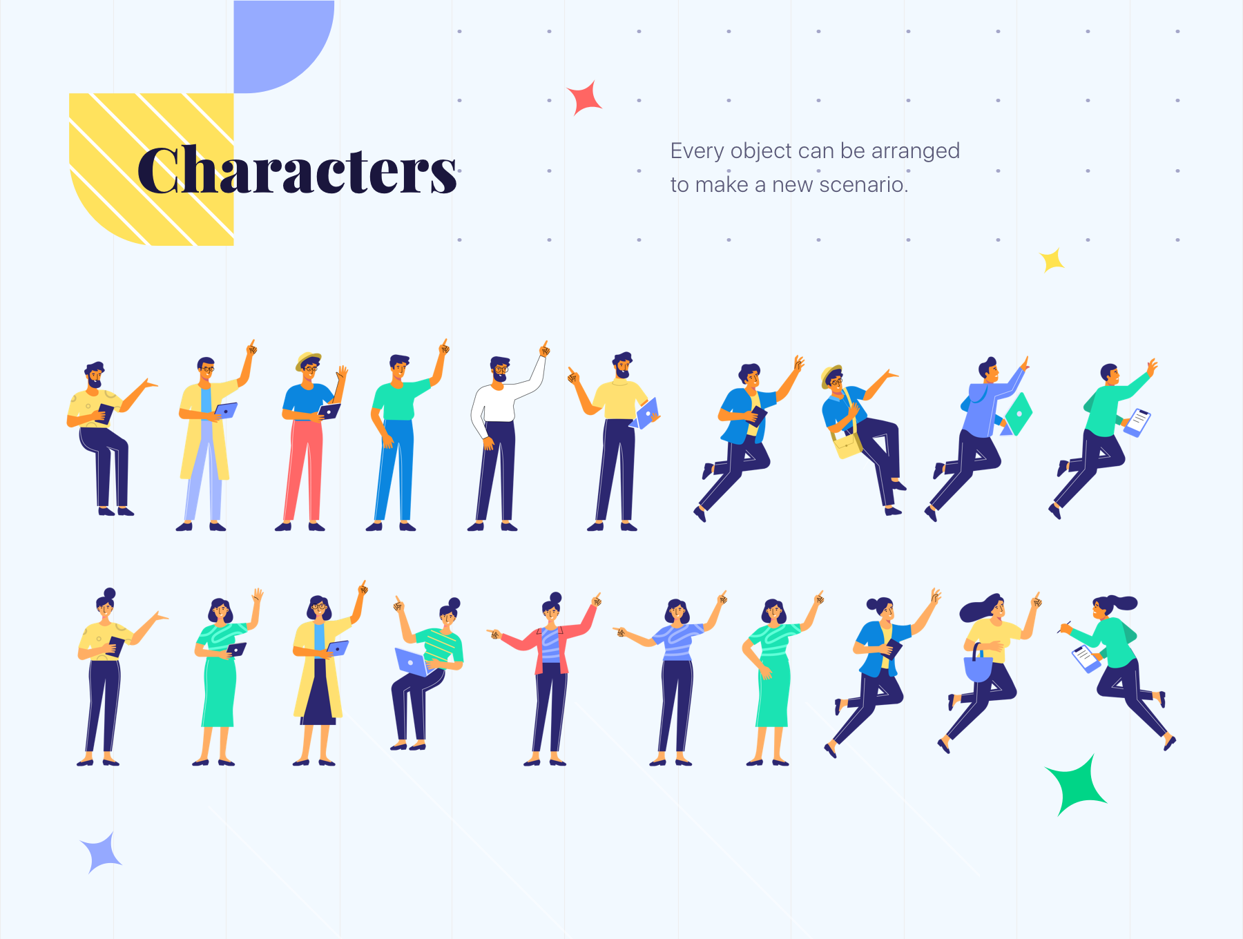 素材库下午茶：商业场景网站设计插画素材插图(4)