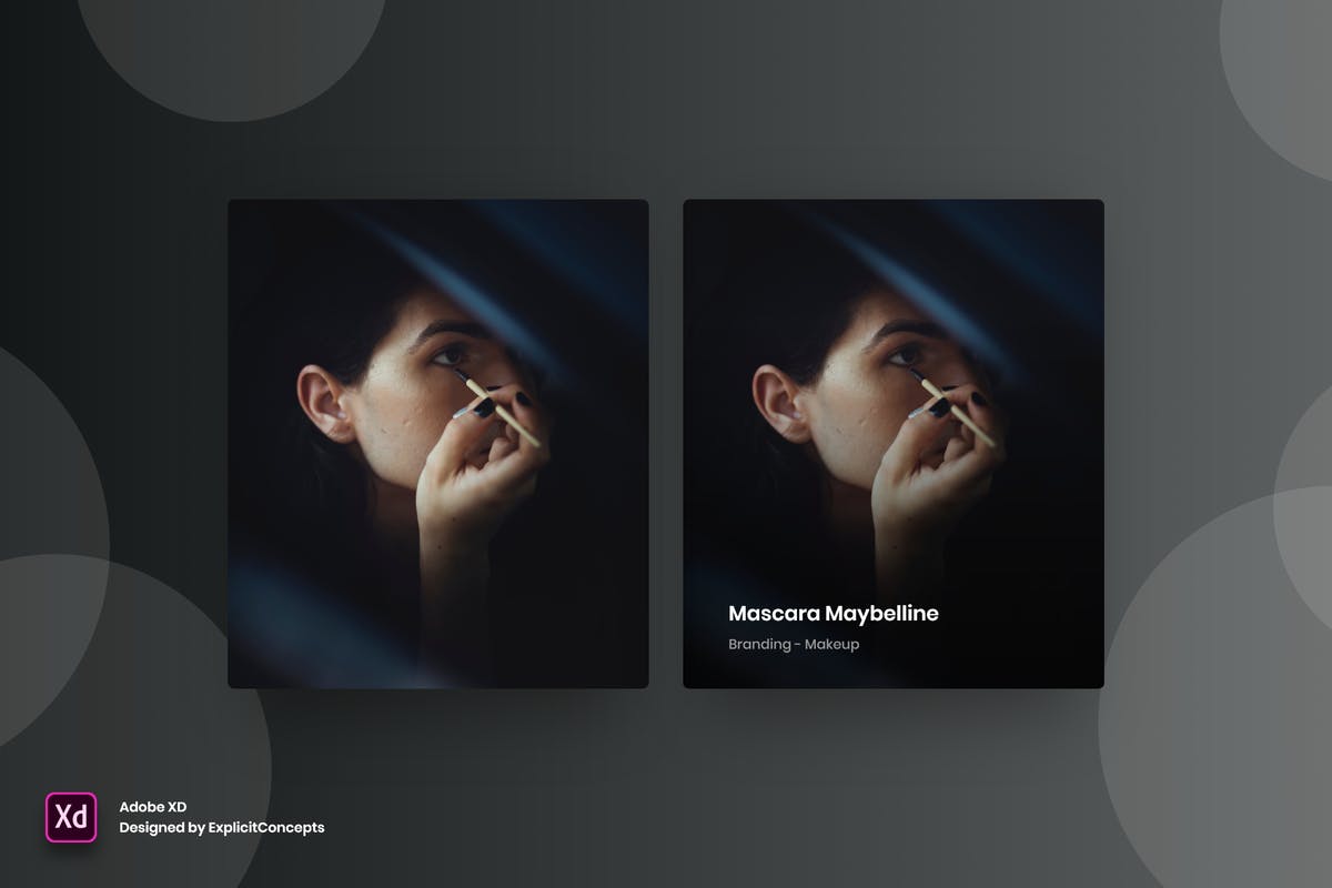 现代设计风格网站作品展示悬停状态界面设计模板Vol.1 Portfolio Hover State Vol 01 – Adobe XD插图