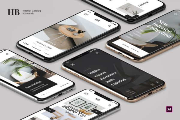家居家居电子商务APP应用UI套件 Homeband – Interior &amp; Furniture iOS UI Kit