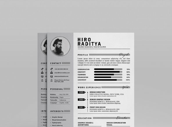设计师简历及作品展示模板 Resume &amp; Portfolio Template – YA