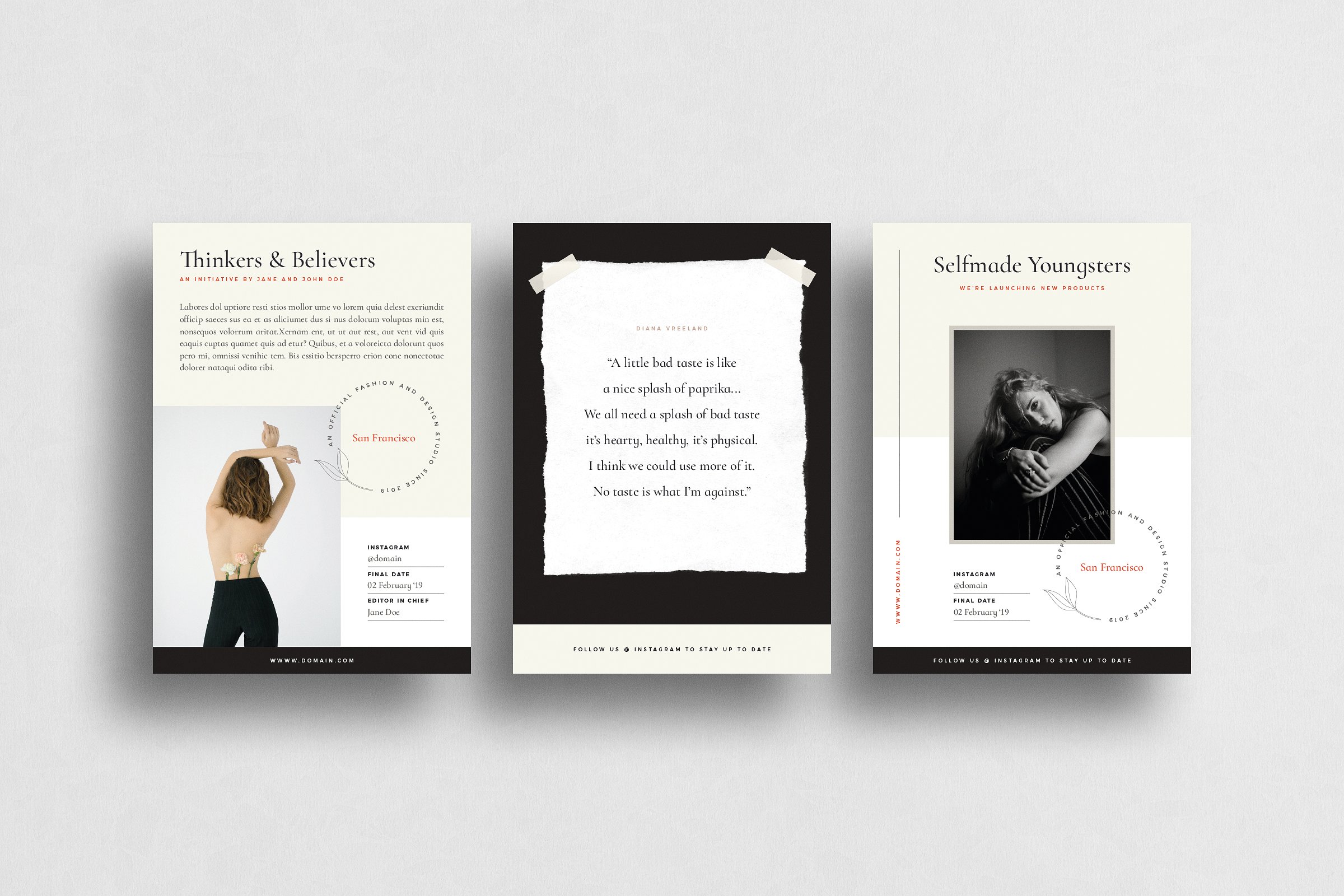 优雅时尚传单模板合集 San Francisco Flyer Pack插图(6)