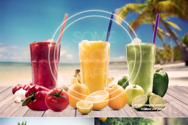 有机果汁品牌场景样机 Organic Juice Maker Scene Generator插图(2)