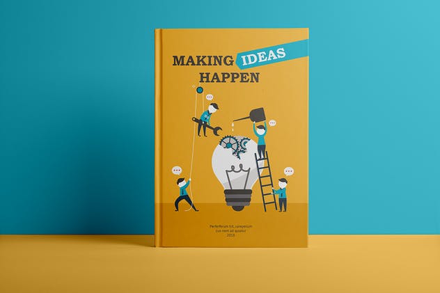 A4品牌精装书印刷品样机Vol.2 Hardcover Book Mockup Vol. 2插图(1)