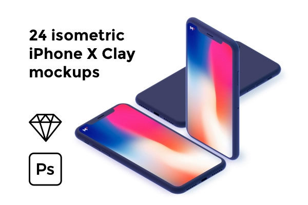 素材库下午茶：高端的亚光背面的iPhone X样机[sketch,PSD]