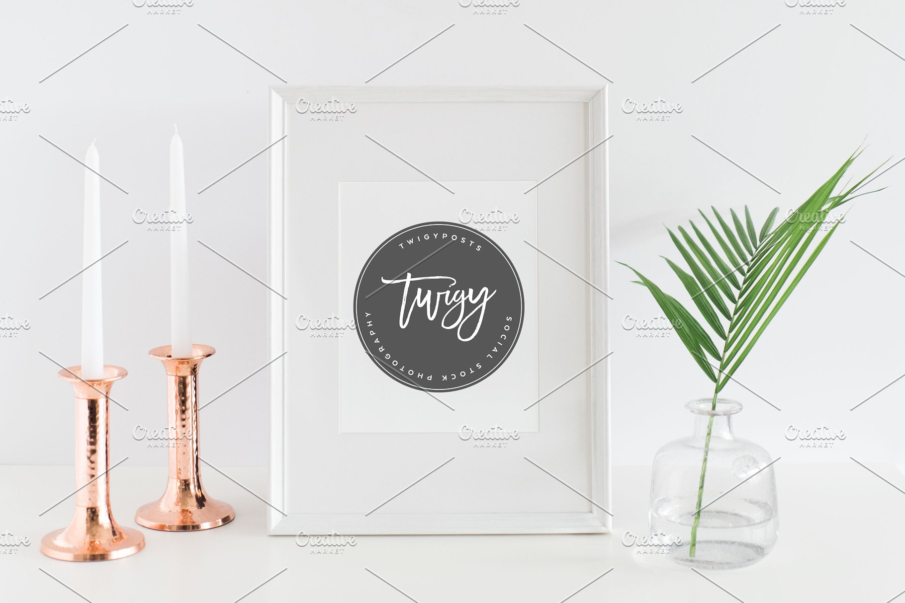 插花装饰画框相框样机 Styled Stock Frame Mockups PSD插图(2)