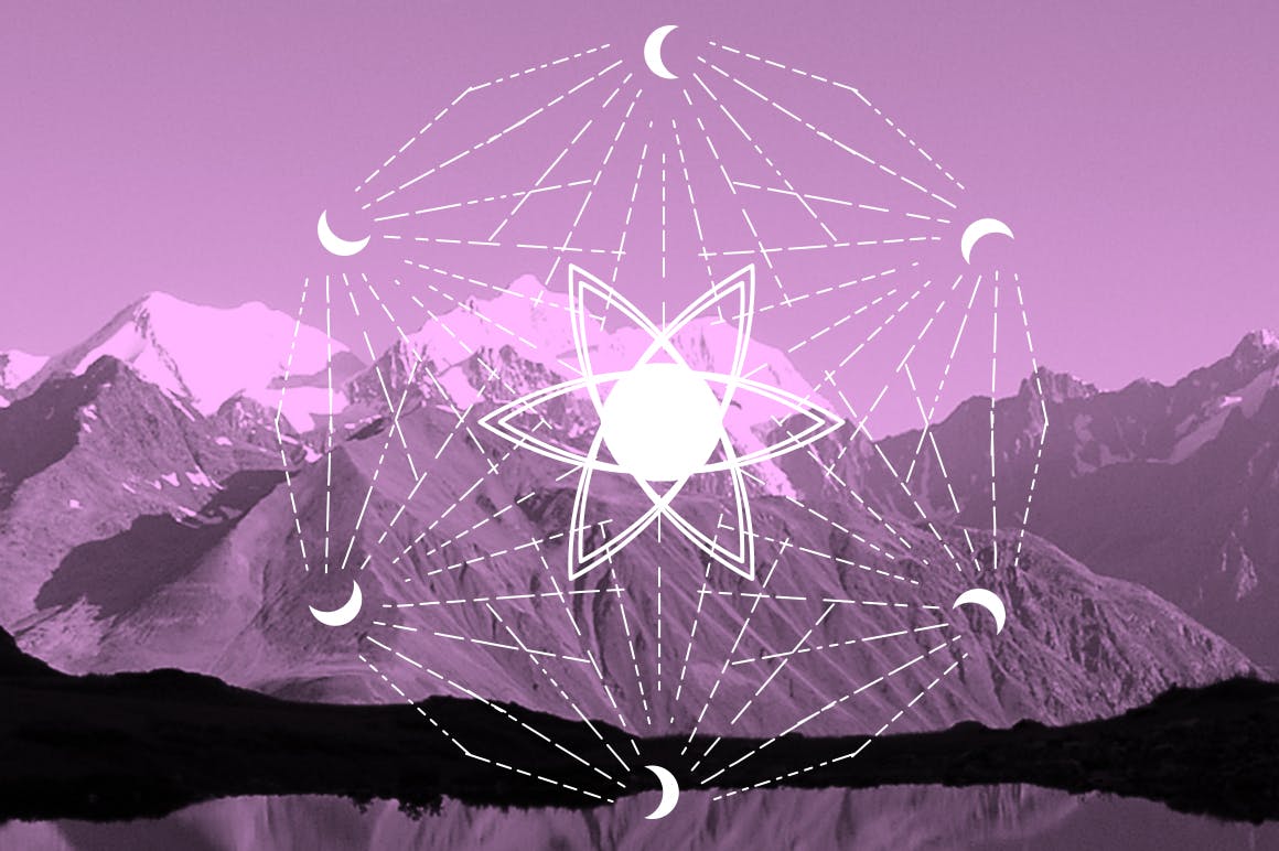 16个占星术曼陀罗神圣符号矢量几何图形素材 16 Sacred symbols插图(7)