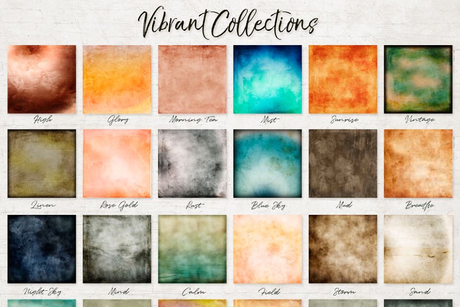 创意艺术效果设计工具（纹理/笔刷/叠层/框） Artistic Textures/Overlays Set插图(2)