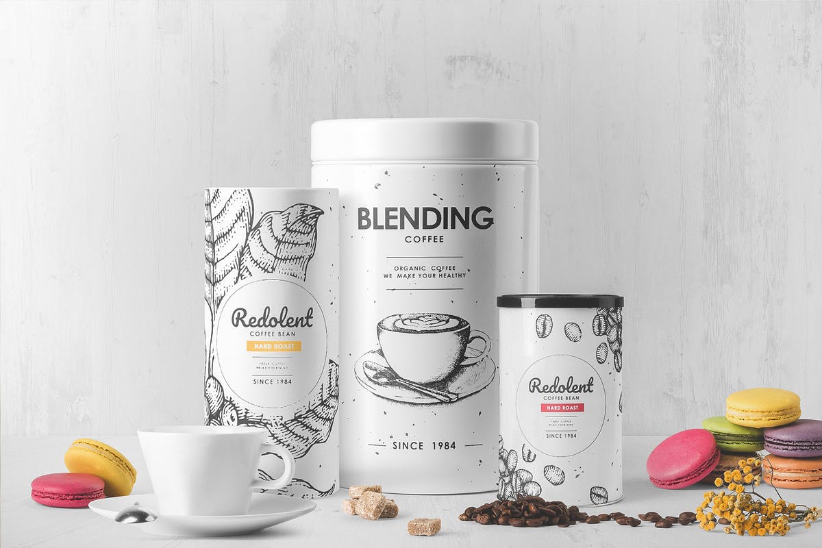 咖啡品牌包装样机 Coffee Packaging Mockup插图