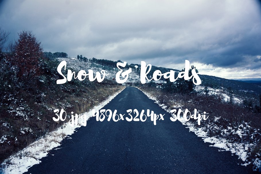 欧洲冬天雪景乡村公路高清照片素材 Snow and Roads photo pack插图(4)