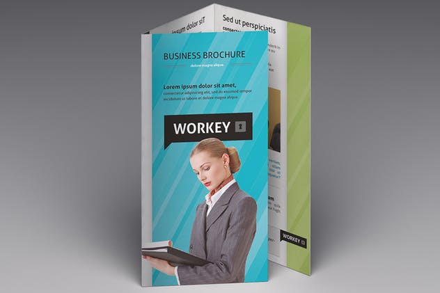 逼真简约的海报折叠传单样机模板 Flyer Mockup插图(3)