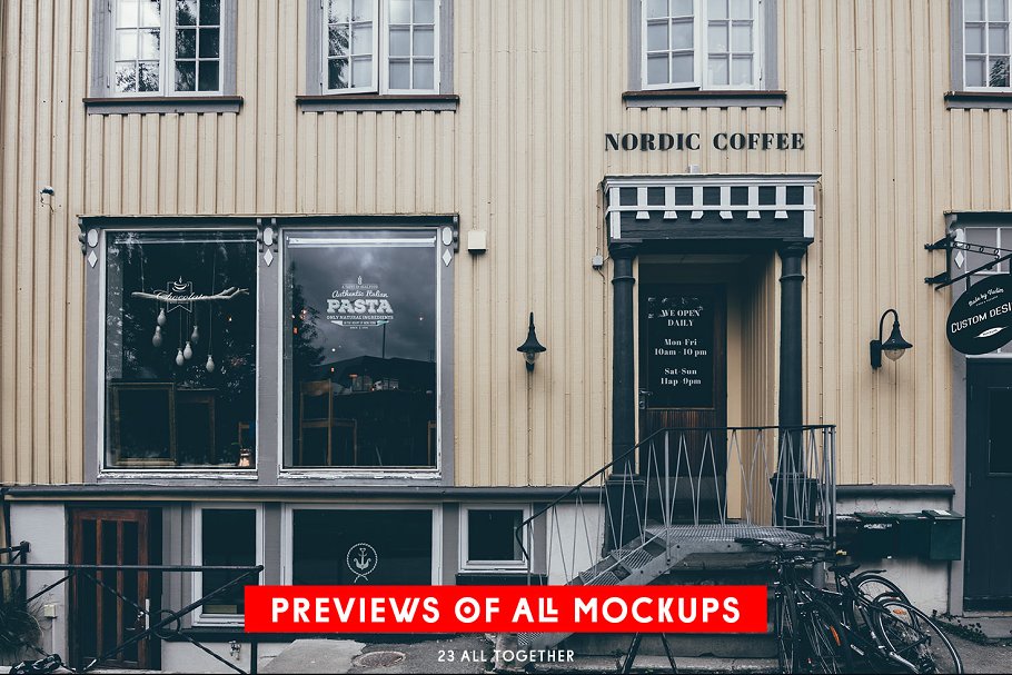 超级店招样机模板合集 Signs&Facades Mockups North Edition插图(3)