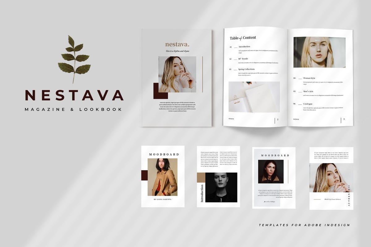 2019-2020时尚服饰杂志设计模板 Nestava – Fashion Magazine Template插图
