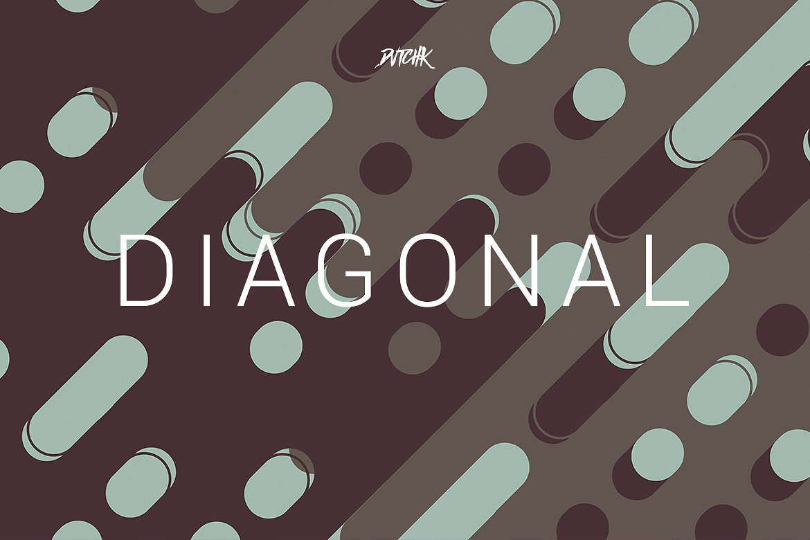 圆角线条背景纹理v02 Diagonal | Rounded Lines Bgs | V02插图(1)