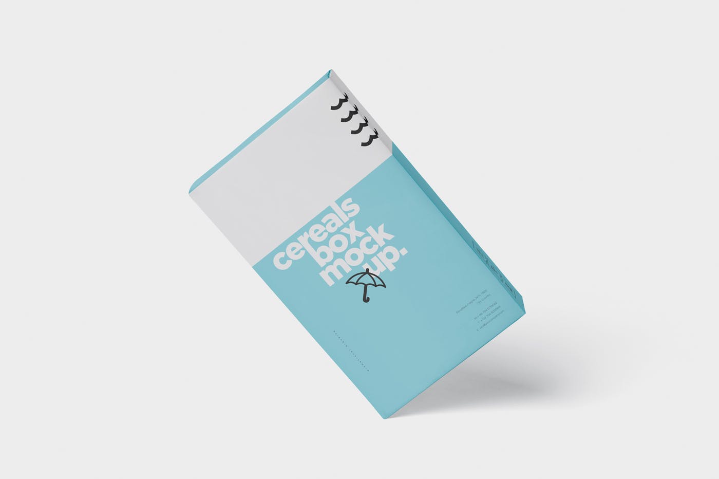 香烟/避孕套/扑克牌适用的超薄包装盒外观设计样机 Cereals Box Mockup – Slim Size Box插图(3)