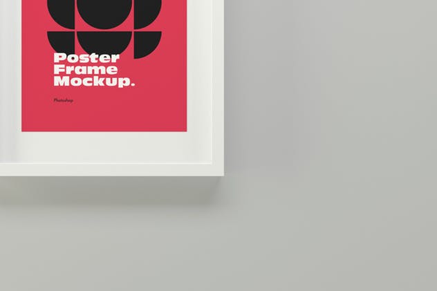 海报/照片简约白色框架样机模板 Poster Frame Mockups插图(3)