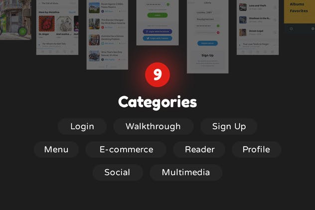 社交电商类 APP UI 套件 Liberty Mobile UI Kit插图(4)