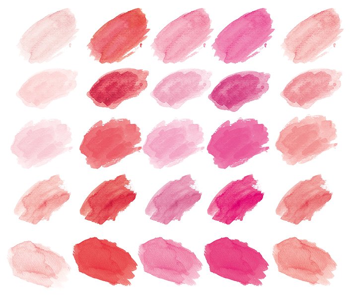 手绘水彩斑点色块艺术插画 Watercolor Splotches,Strokes插图(1)