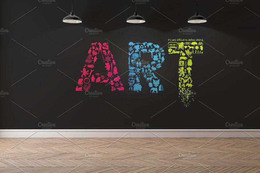 10款室内灯光墙纸墙艺术品场景样机 10 x Simple Interior Backgrounds 01插图(8)