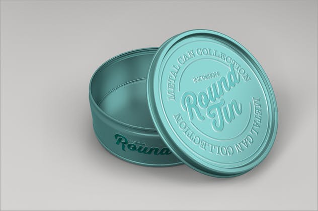 圆形金属锡罐包装样机Vol.3 Round Tin Can Packaging Mockups Vol.3插图(5)