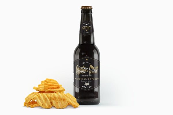 黑色啤酒瓶外观样机 Beer Black Bottle Mockup