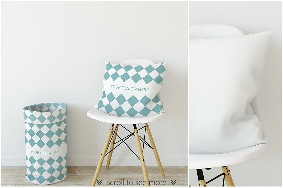 儿童室内织物样机模板 KIDS Interior Fabric Mockup Pack – 1插图(16)