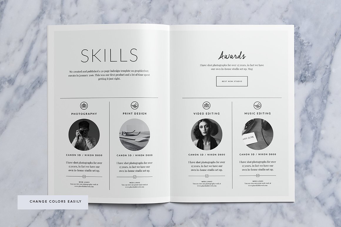 超级个人简历包装手册画册模板（简历模板）插图(3)