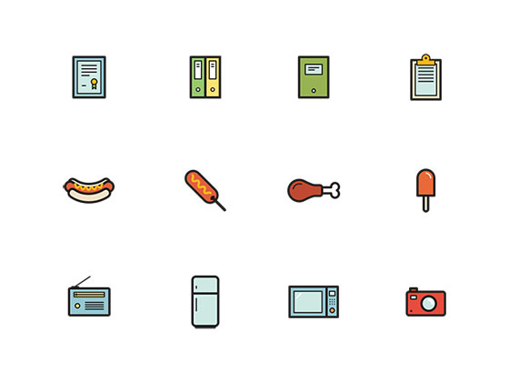 彩色生活用品小图标素材之家精选sketch素材