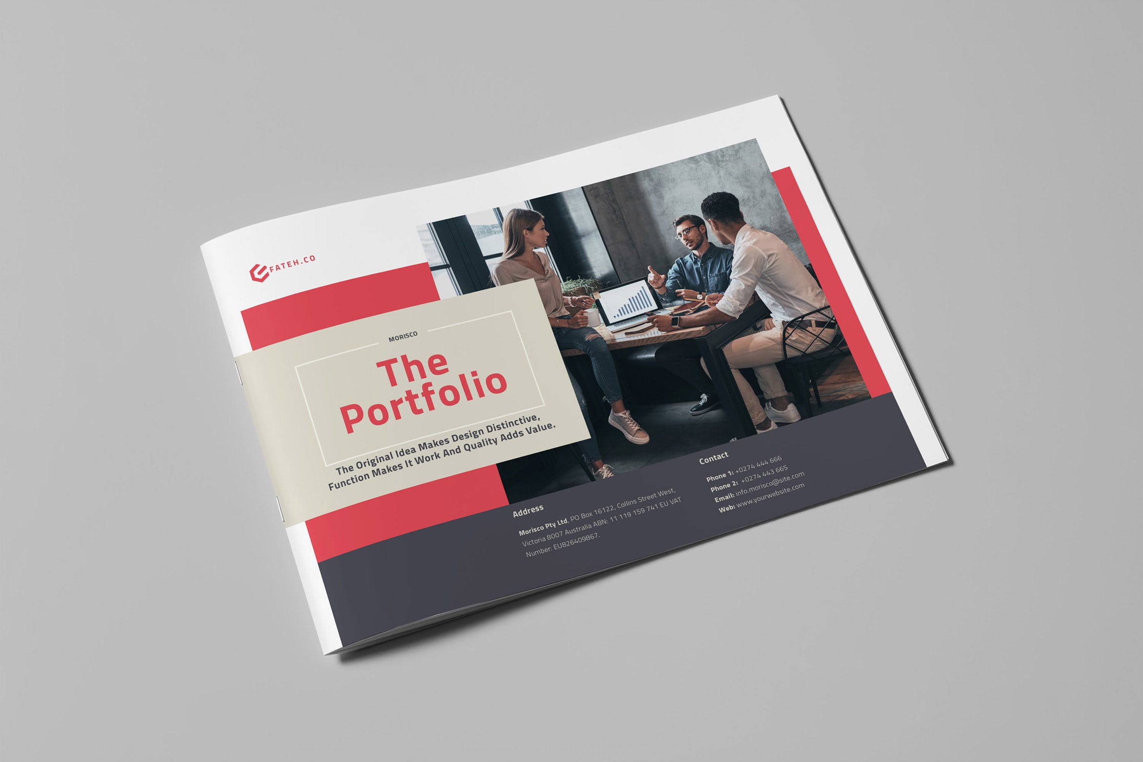 工作室/企业/机构组织适用的宣传画册模板 The Portfolio Landscape插图