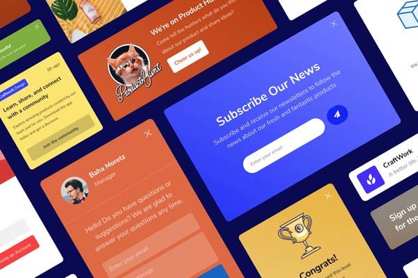 素材库下午茶：UI广告弹窗模板套装下载[XD,HTML]